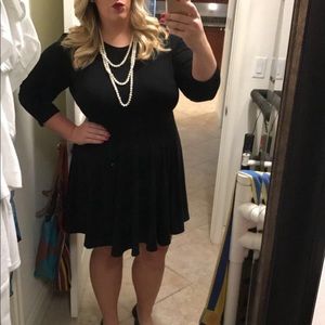 Express 3/4 sleeve black dress